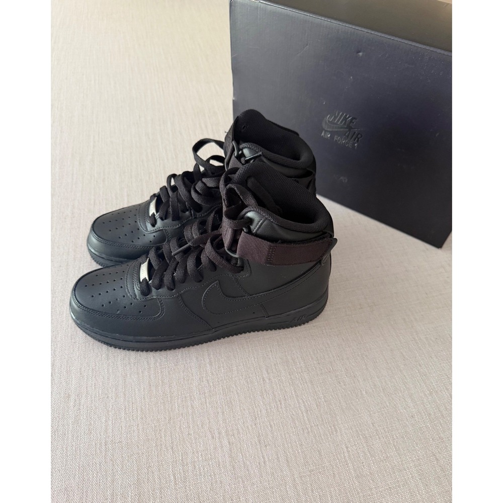 Nike Air Force 1 High 07 Triple Black Mens Size 8.5 AF1 82 Edition NWT New Box